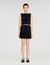 Mini pleated knit skirt