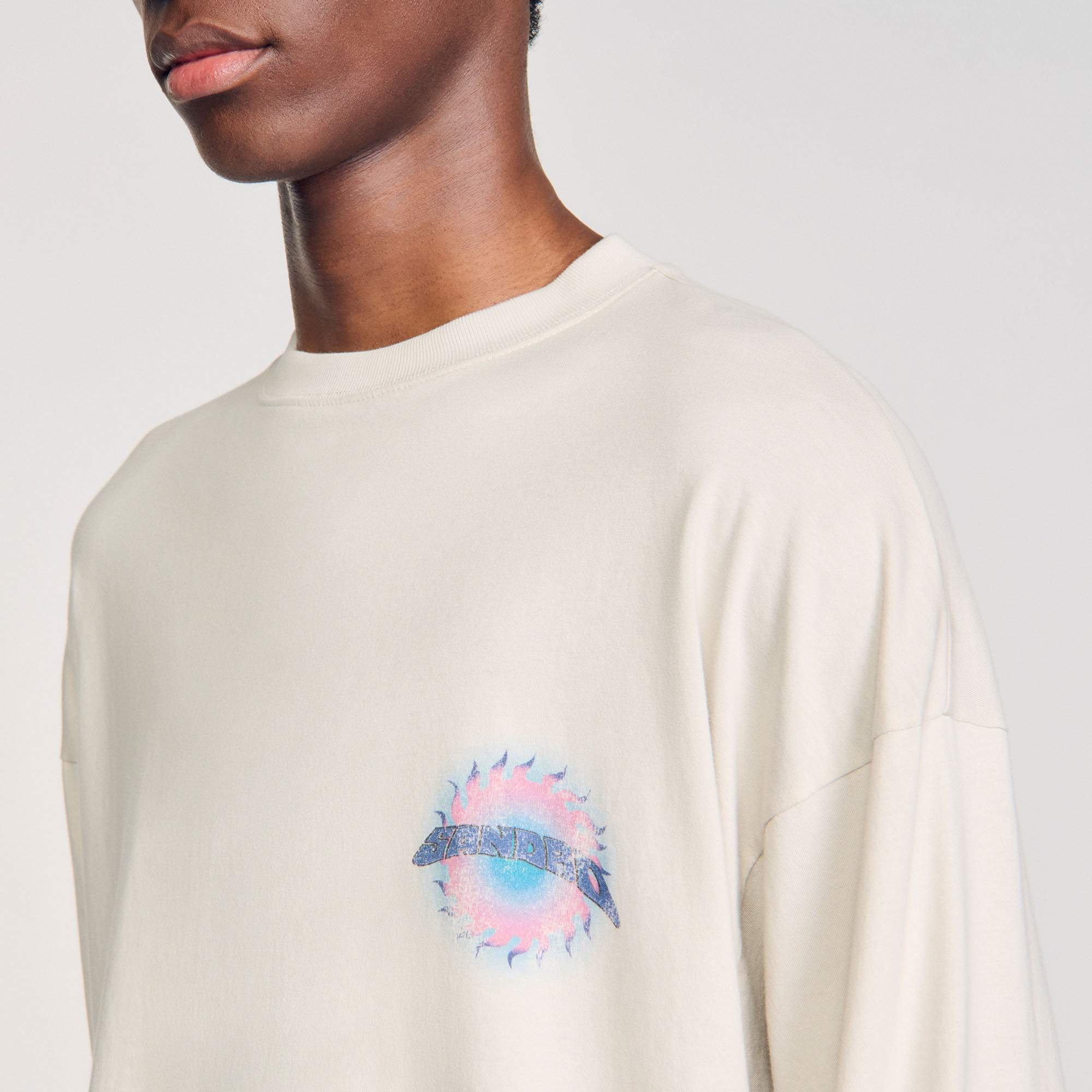 Sun motif T-shirt