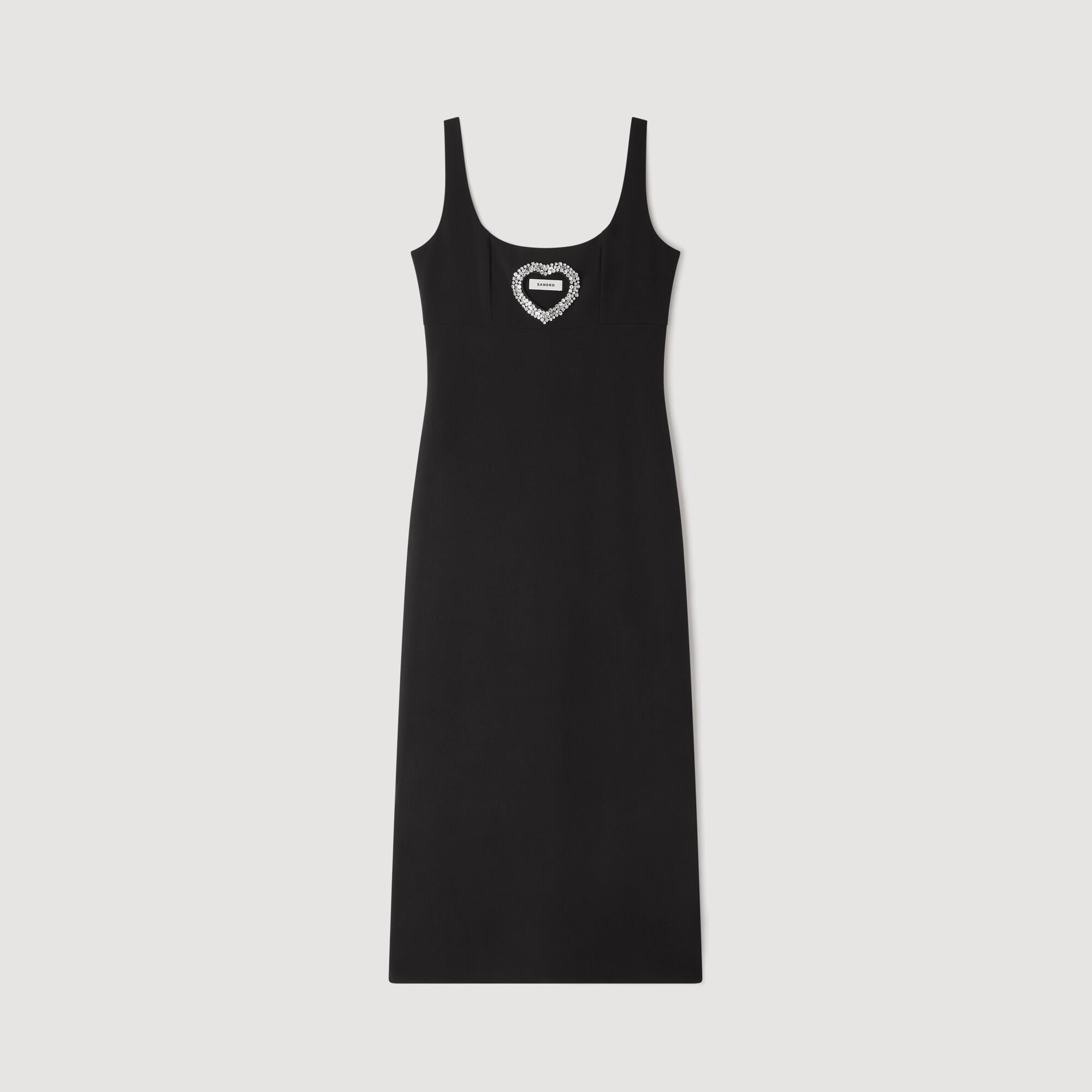 Rhinestone heart maxi dress