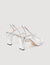 Leather sandals with block heel