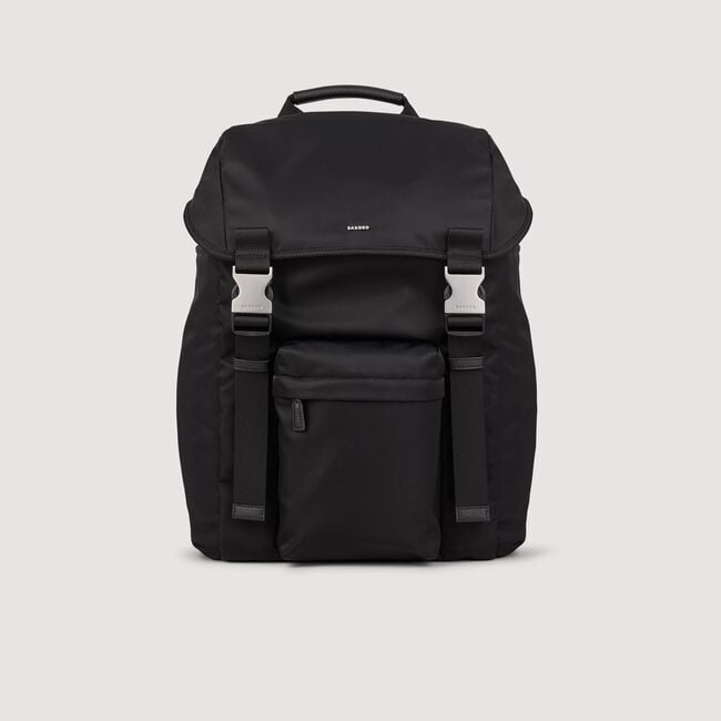Recycled leather backpack