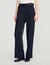 Mixed-material satin trousers