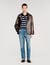 Striped polo sweater