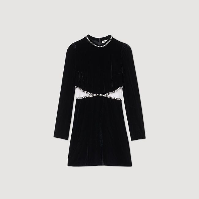 Short velvet dress