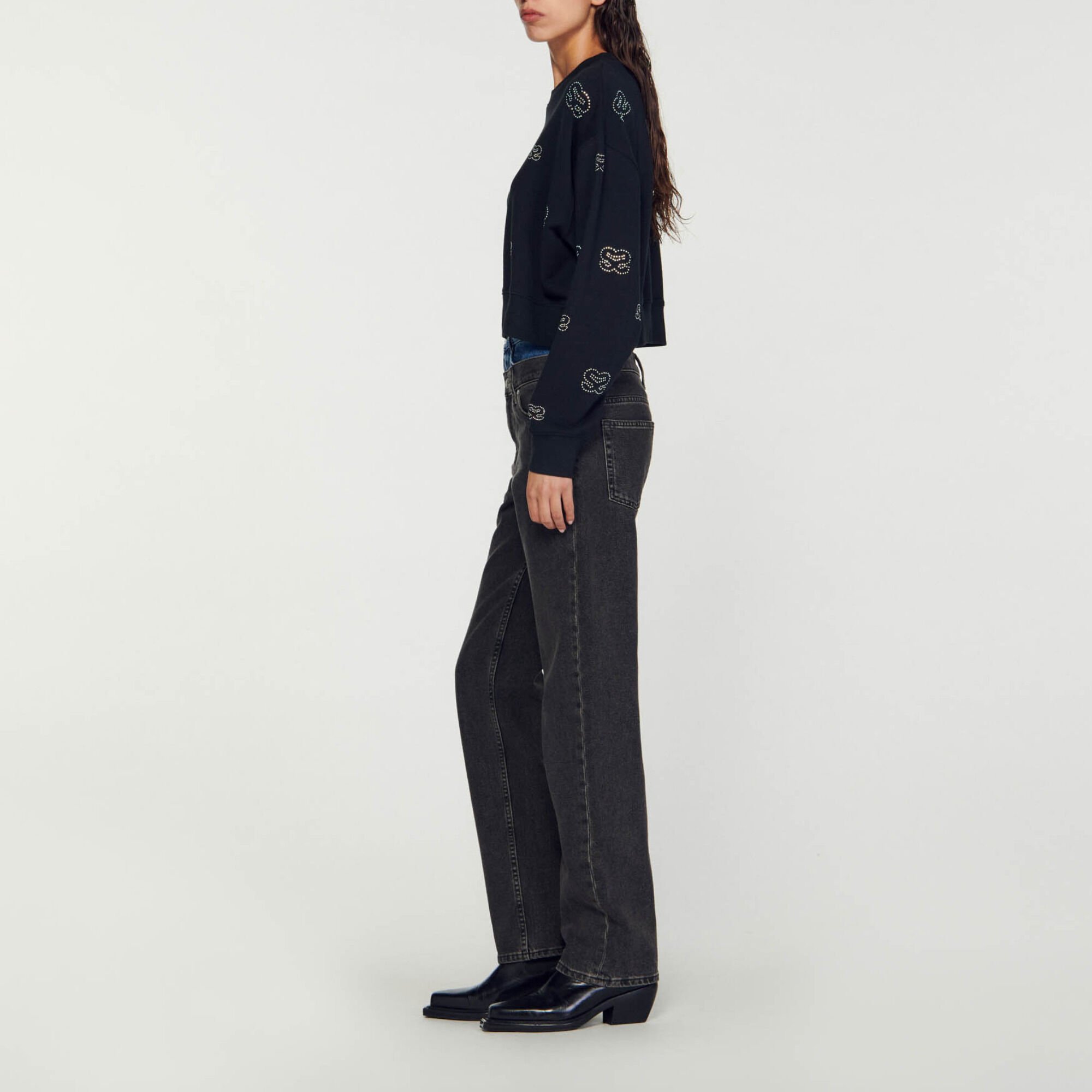 Cropped double S sweatshirt