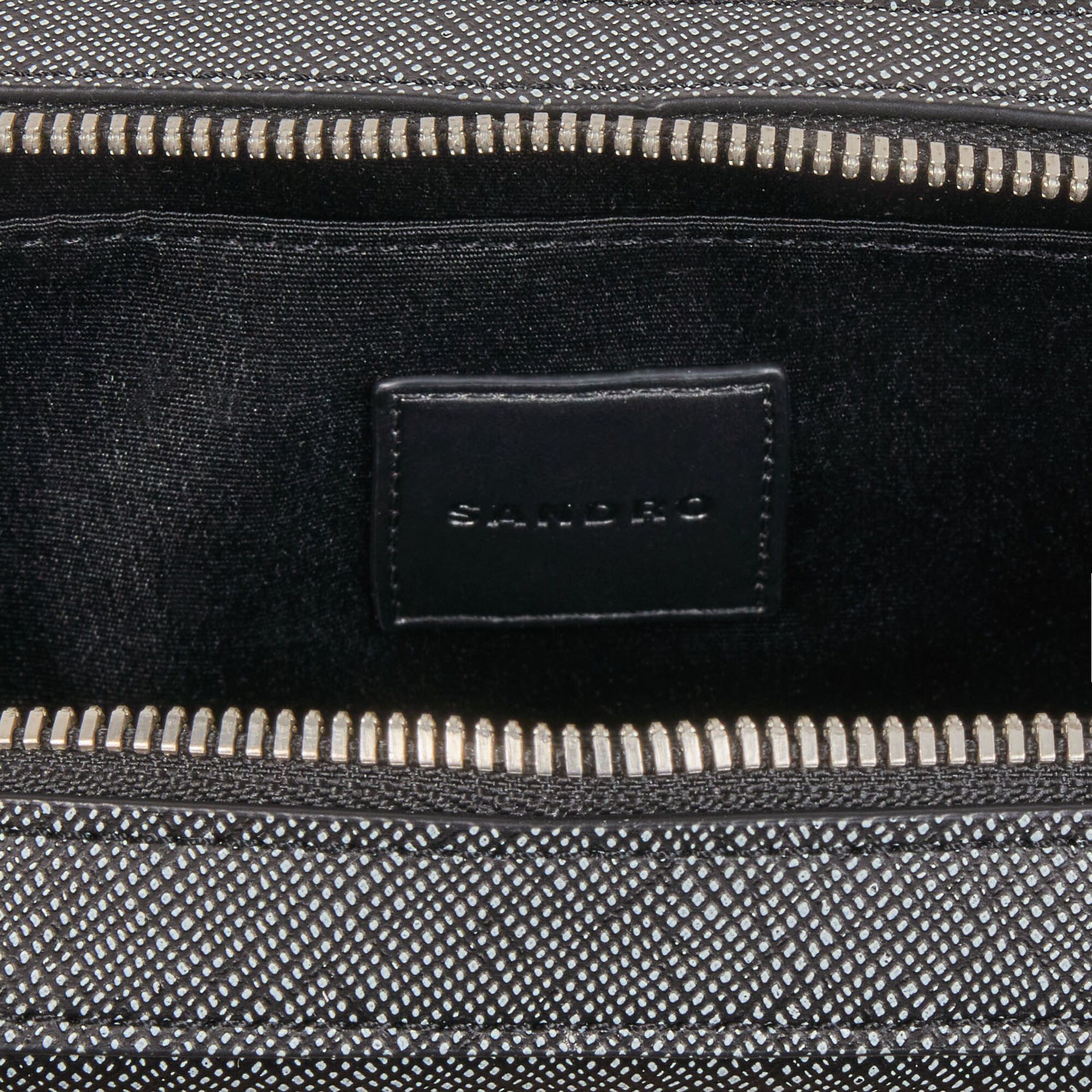 Small reconstitued leather bag