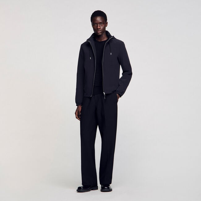 Zip-up hooded jacket