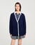 Long two-tone cardigan