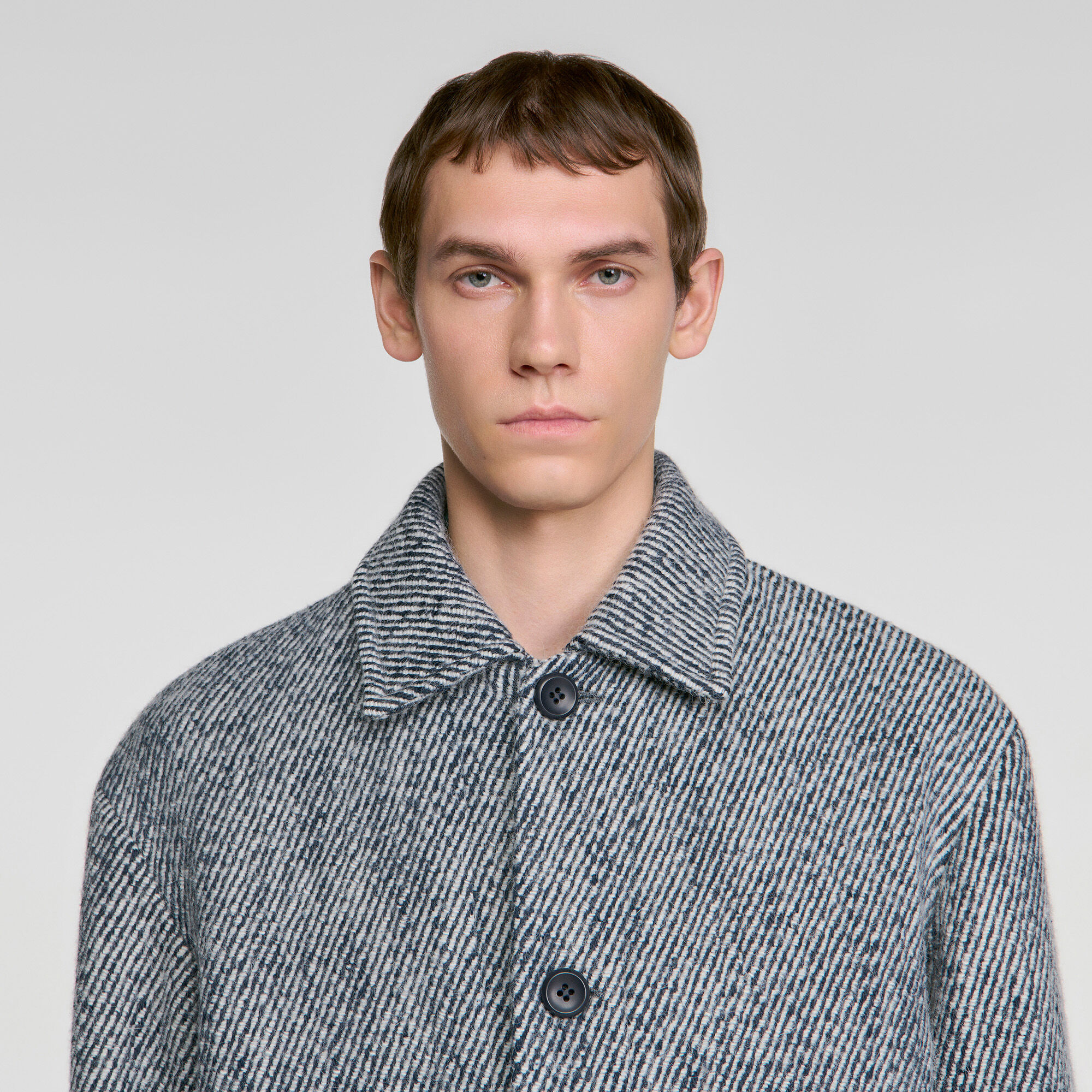 Marl-effect worker jacket - Men | Sandro