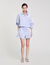 Striped shorts with flower detail