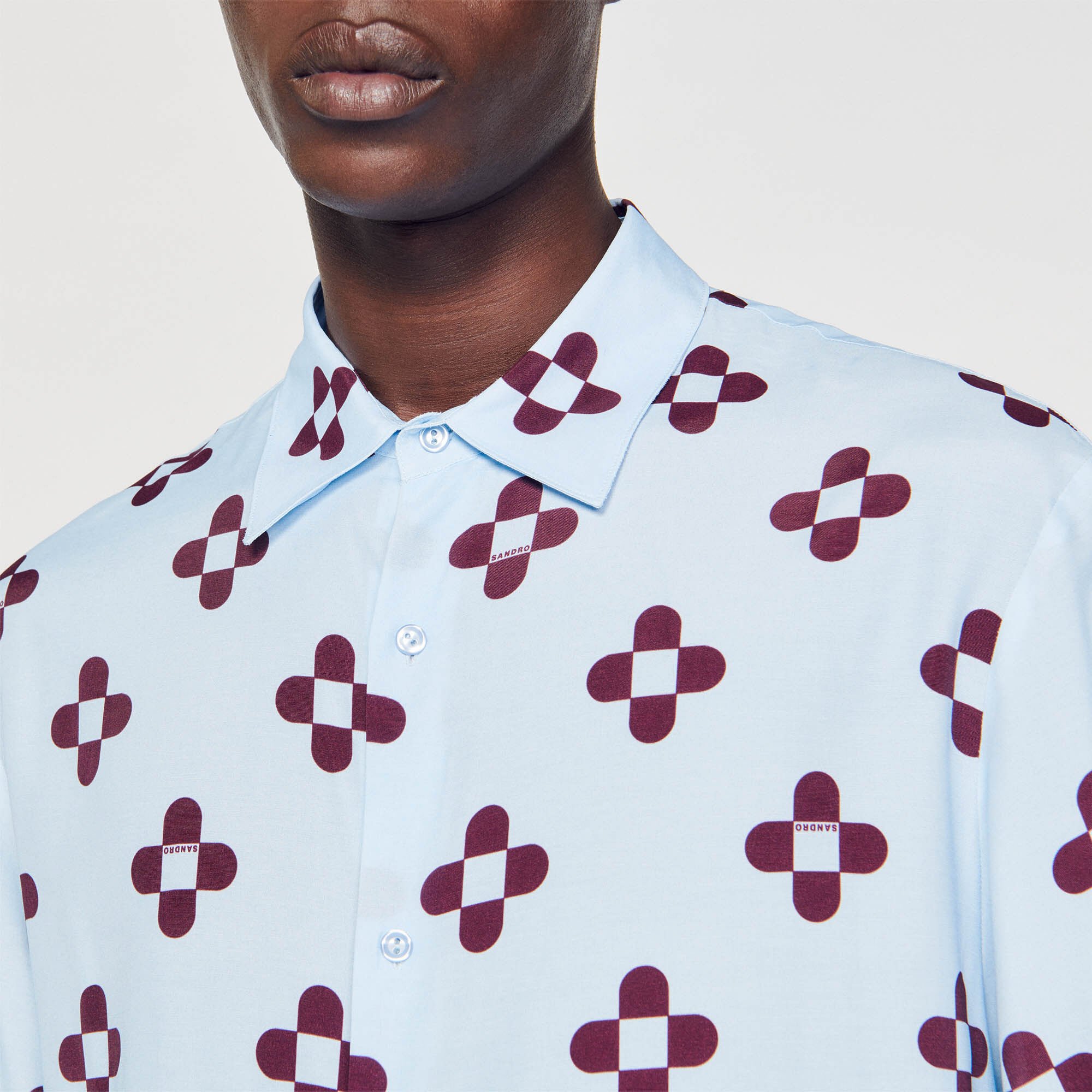 Cross Flower short-sleeved shirt