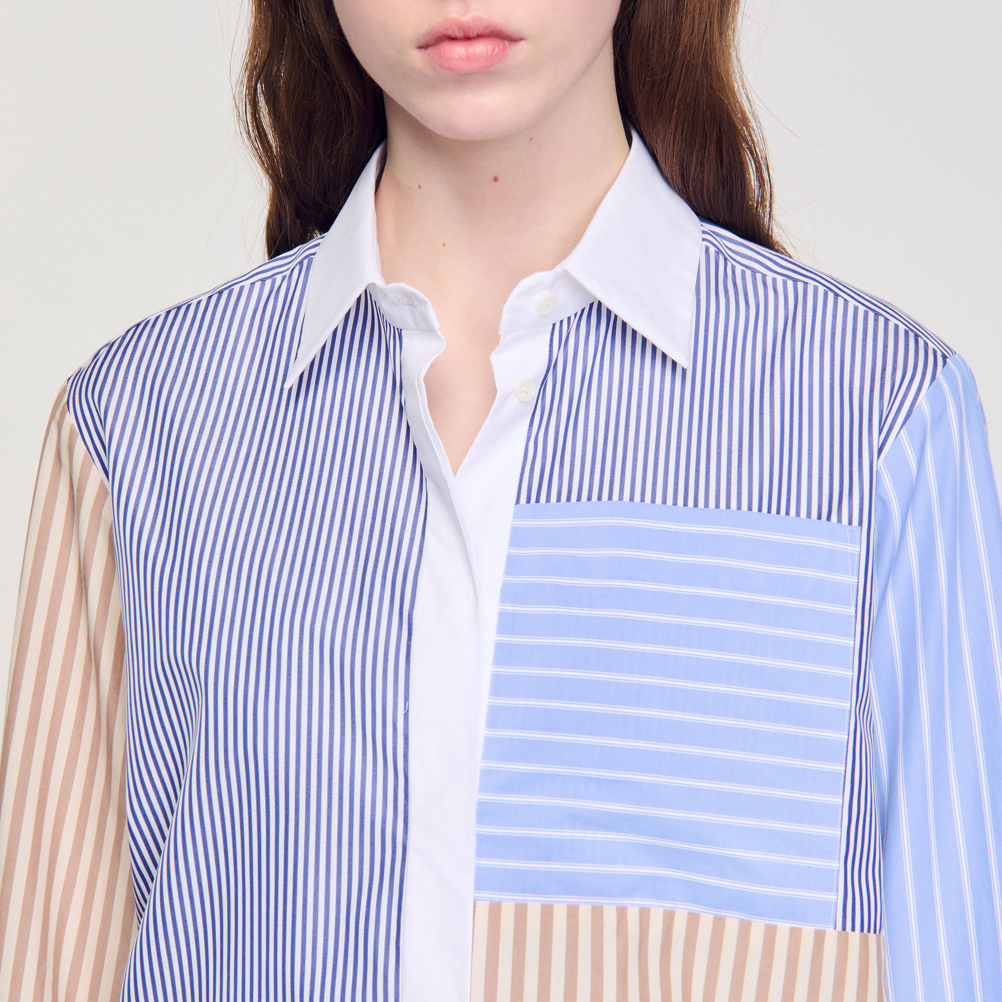 Striped mix shirt