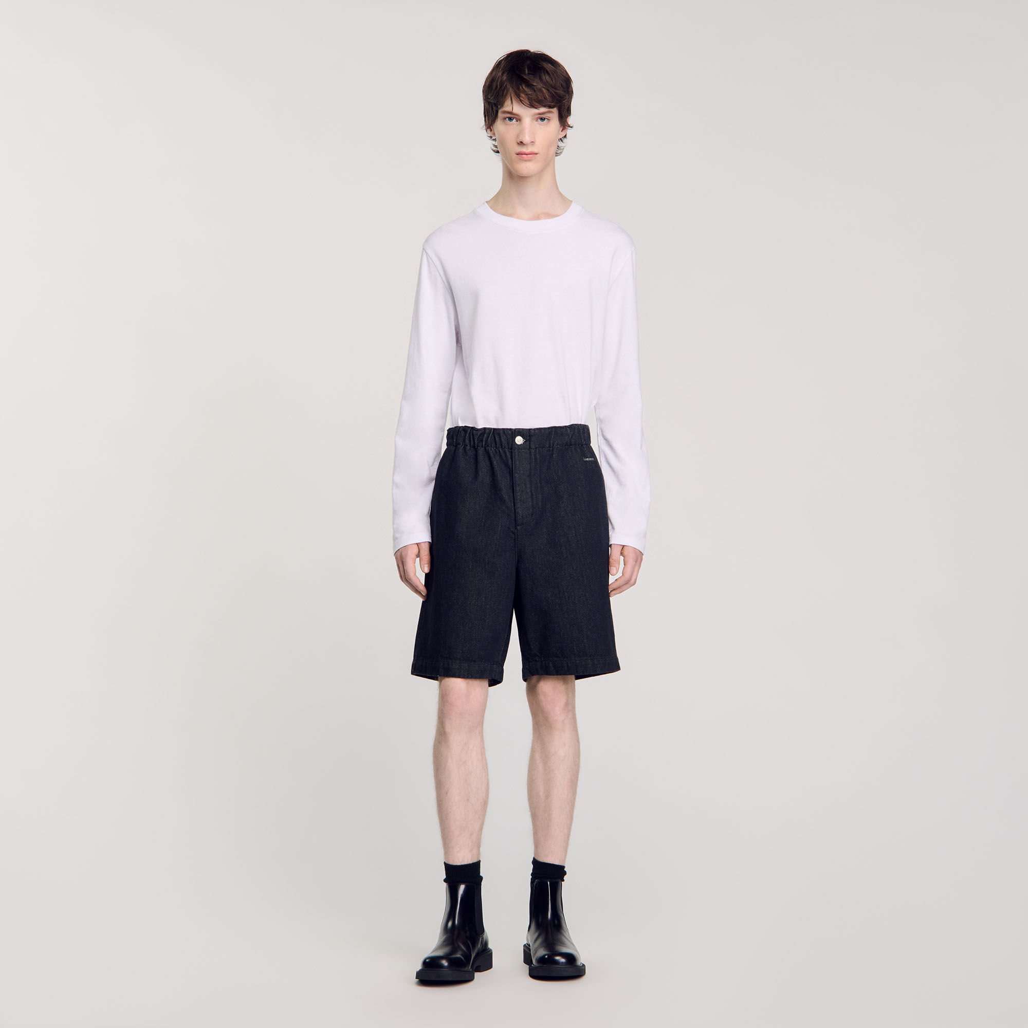 Raw denim Bermuda shorts