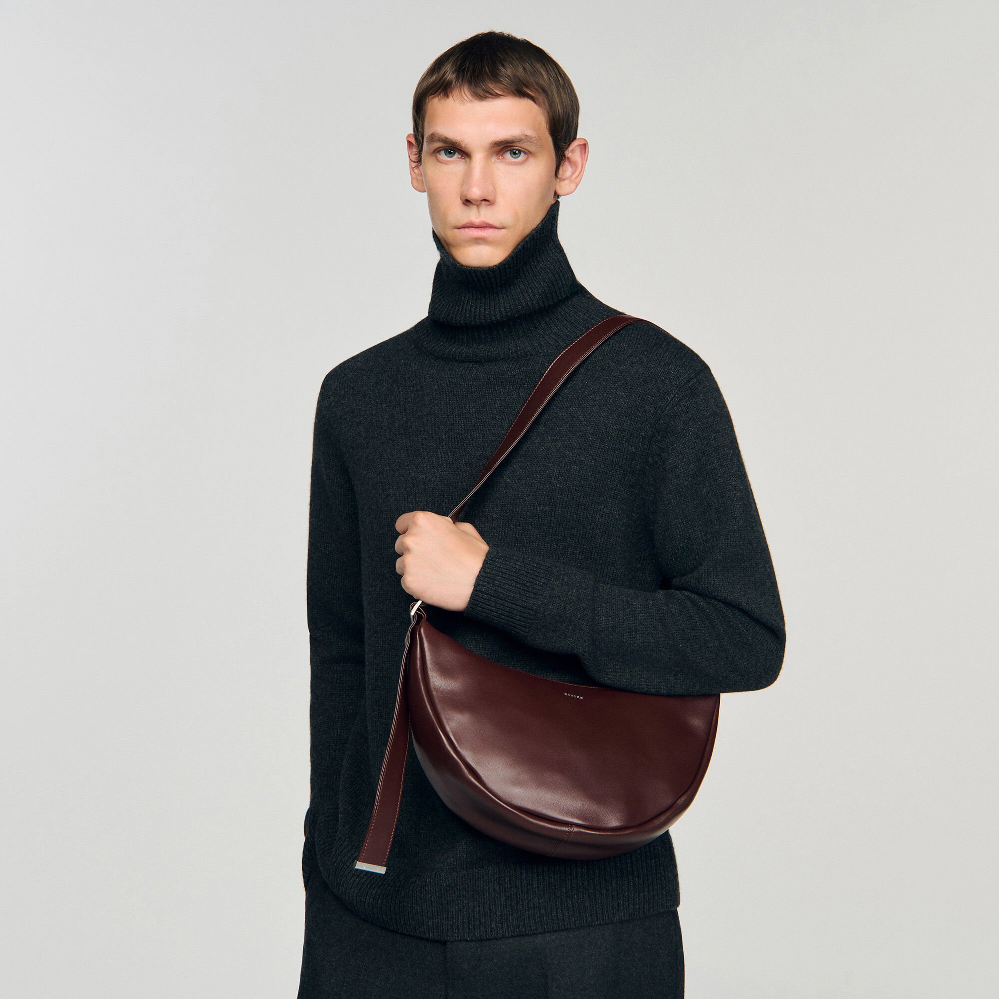 Small leather hobo bag