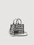 Small tweed Kasbah tote bag