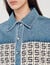 Cropped denim coatigan