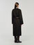 Long wool and leather coat