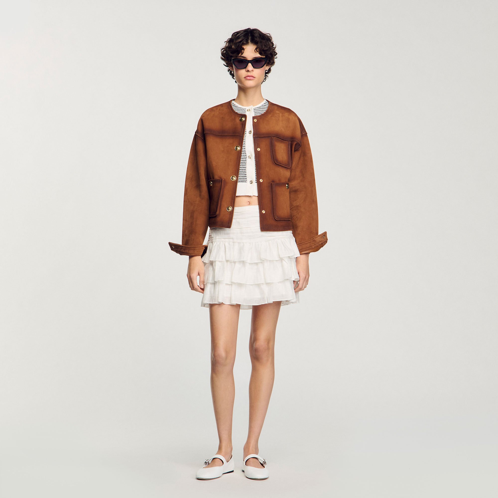 Short ruffled skirt