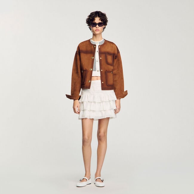 Short ruffled skirt