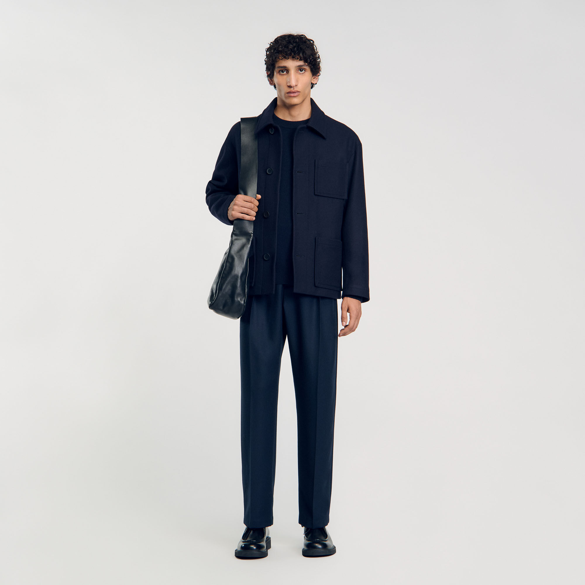 Workwear jacket blue for Men | Sandro Paris