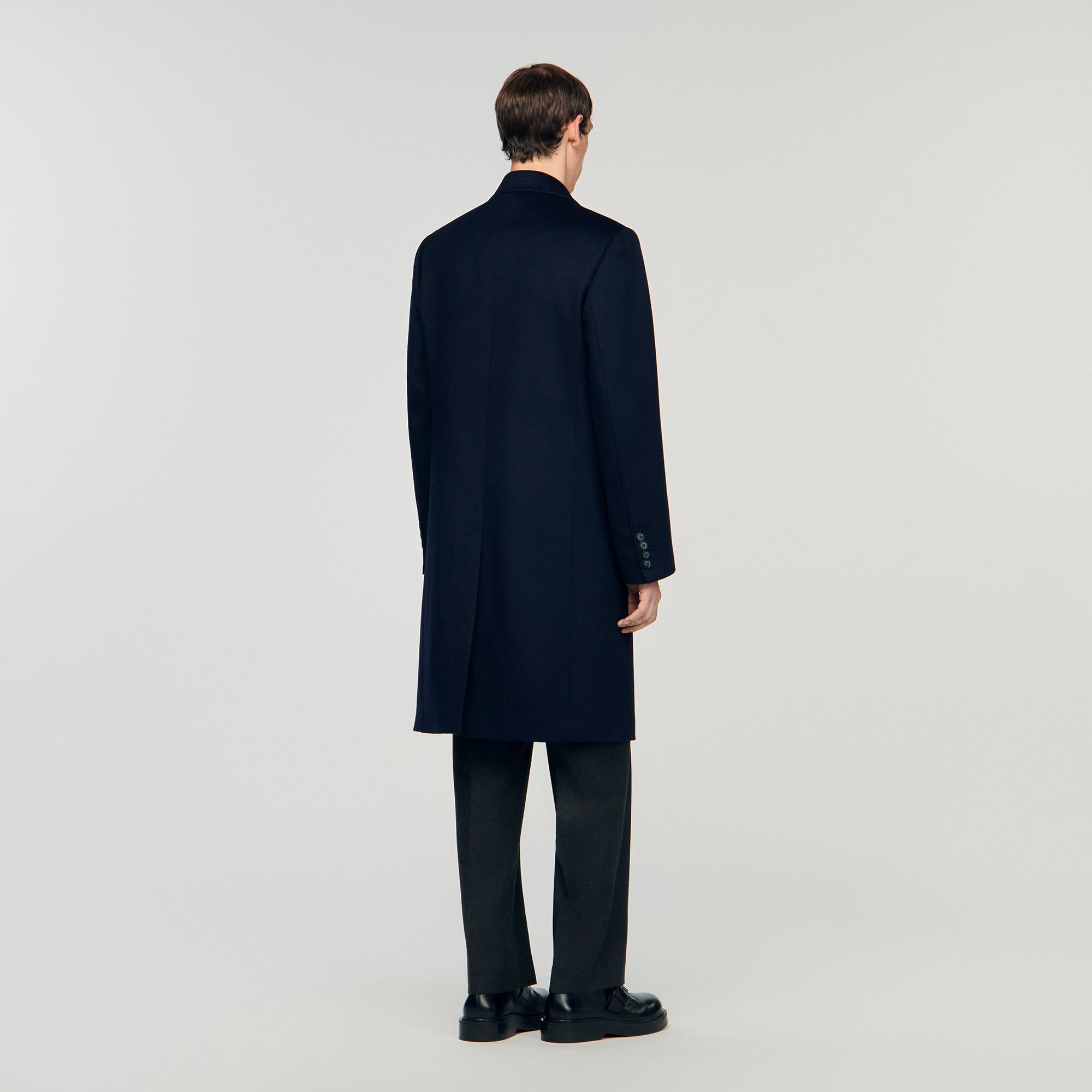 Double-breasted wool coat