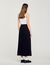 Curb chain buckle pleated skirt