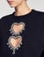 Sweatshirt with rhinestone hearts