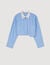 Striped cropped shirt