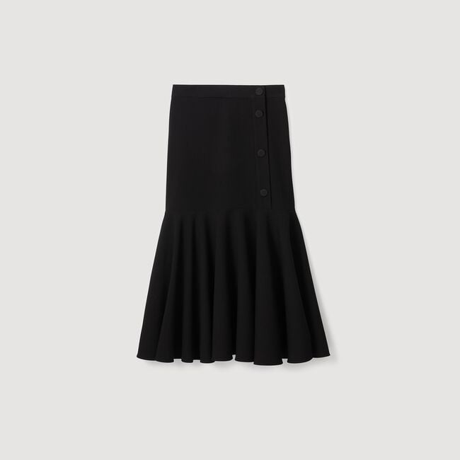 Midi ruffled skirt
