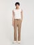 Elasticated straight-leg trousers