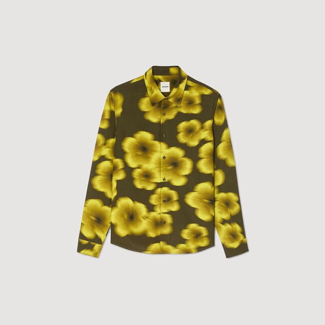 Loose-fit floral shirt