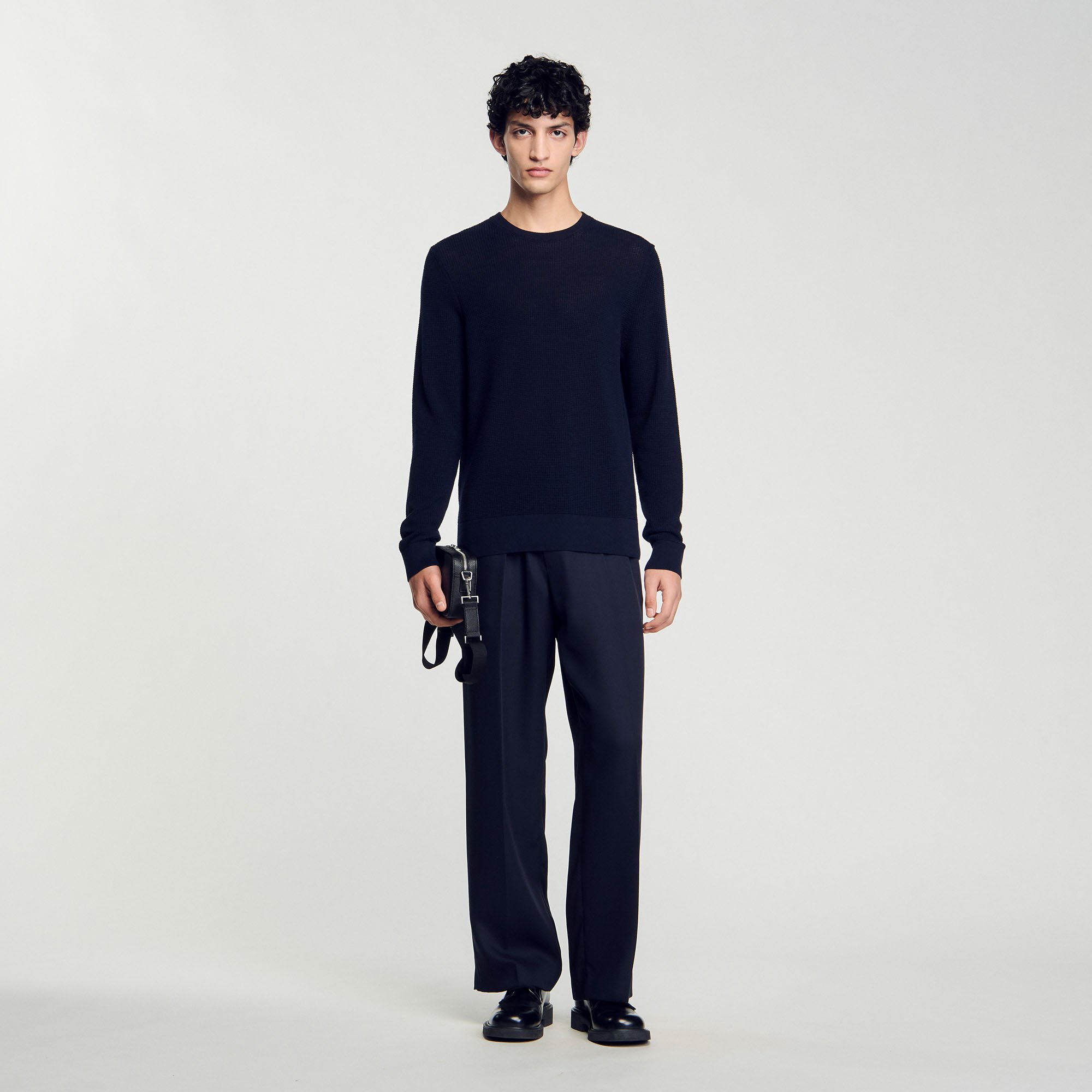 Textured knit sweater