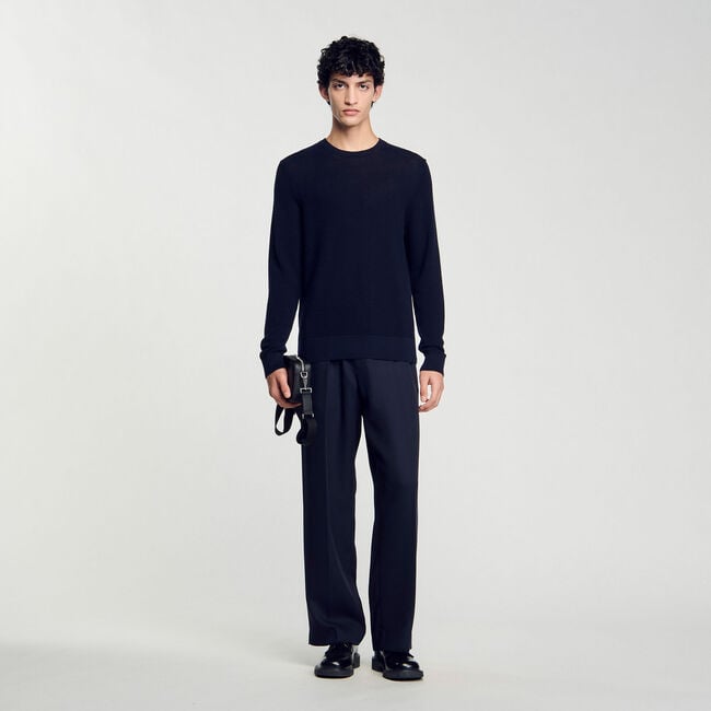 Textured knit sweater