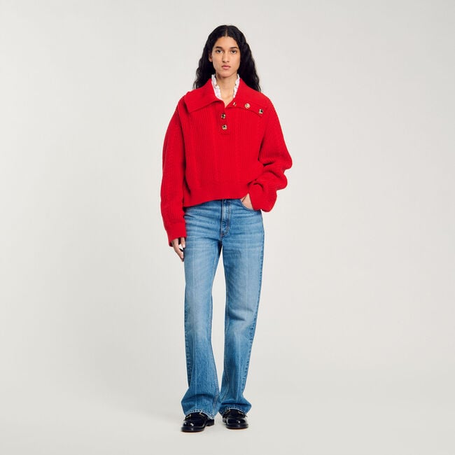 Buttoned Neck Sweater
