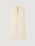 Wide-leg elasticated cotton trousers