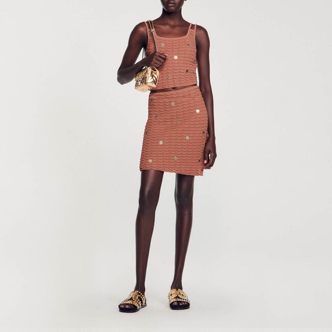 Short asymmetrical skirt