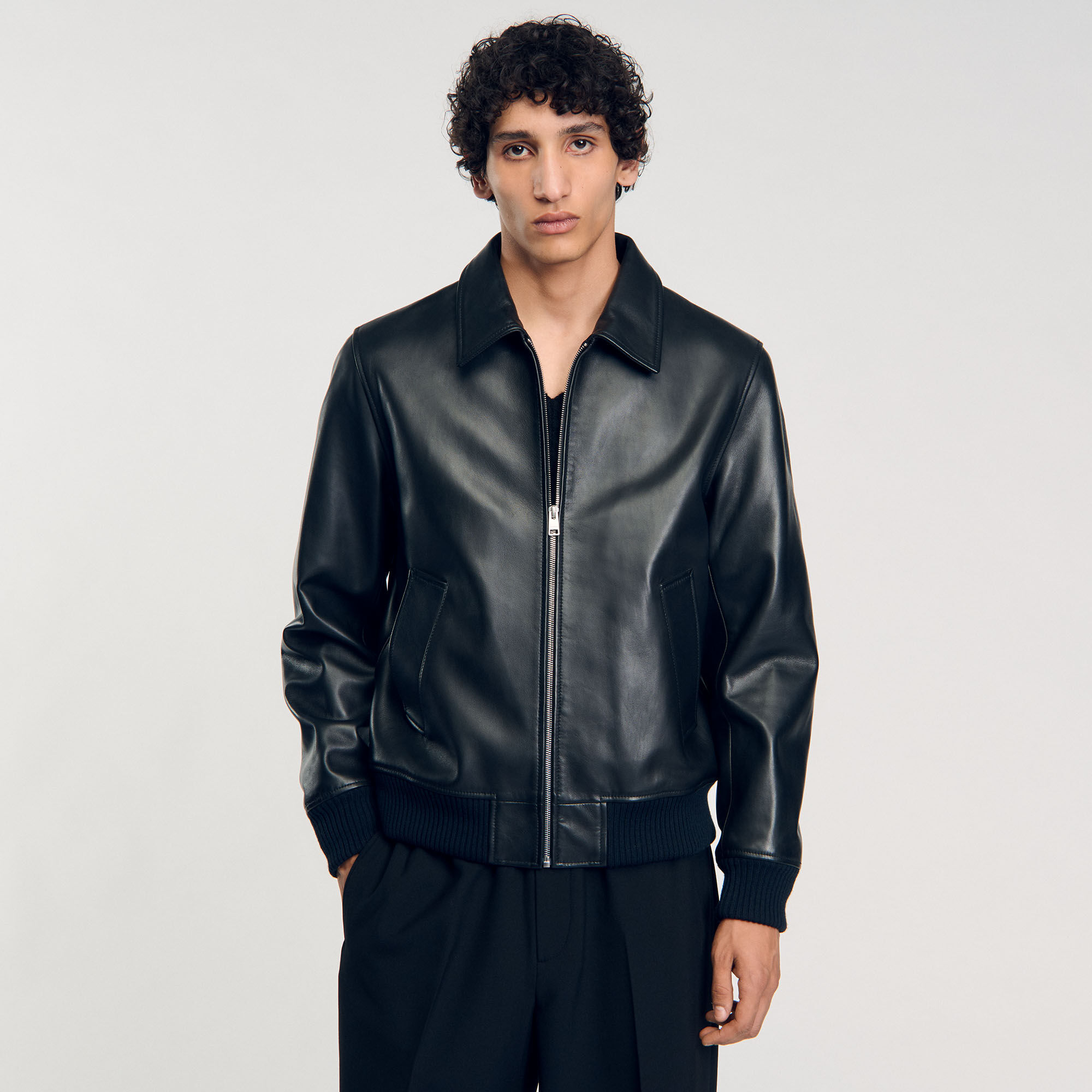 sandro homme paris バイカージャケット　ライダース　サンドロ 中古・古着通販】Sandro (サンドロ) ライダースジャケット
