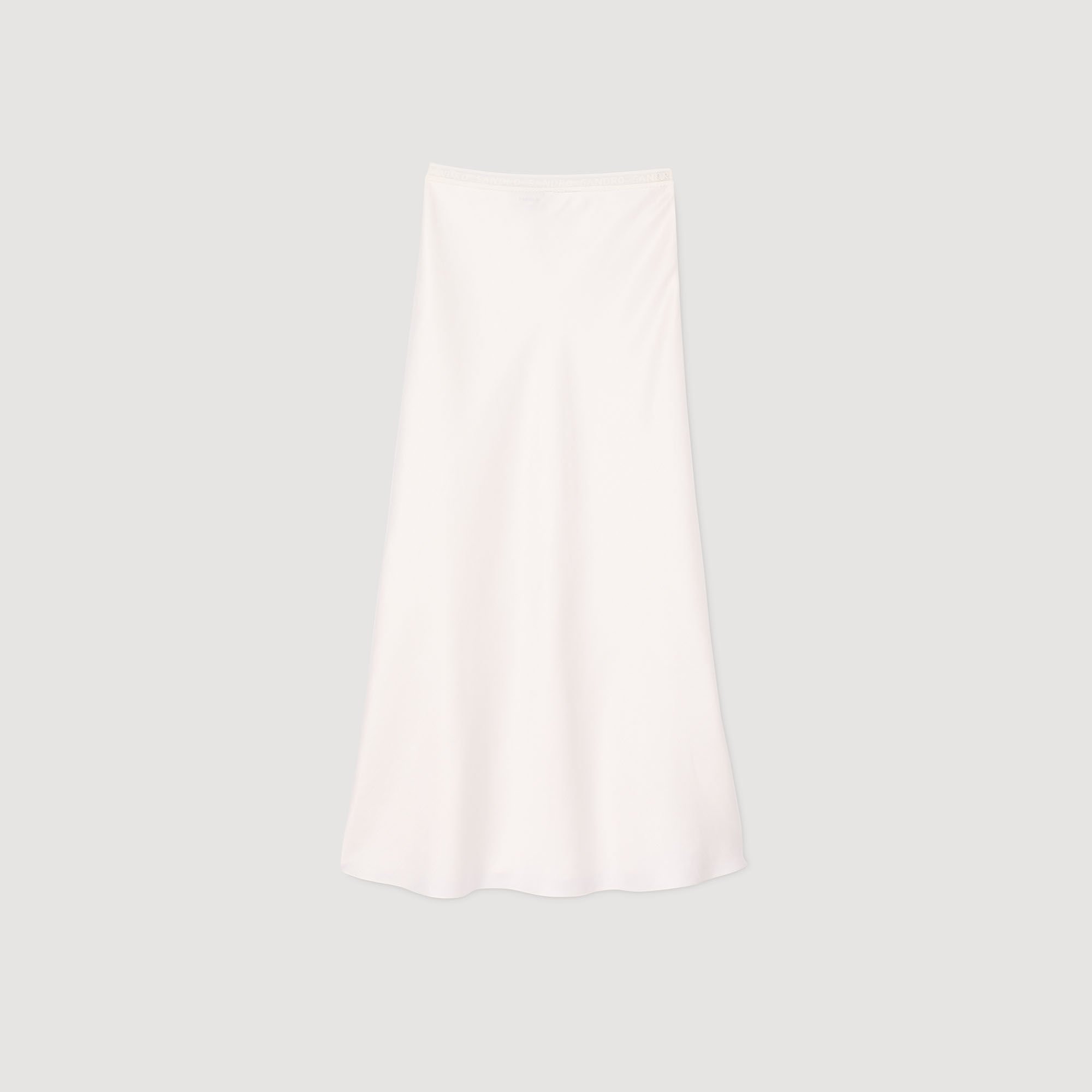 Long satin-effect skirt