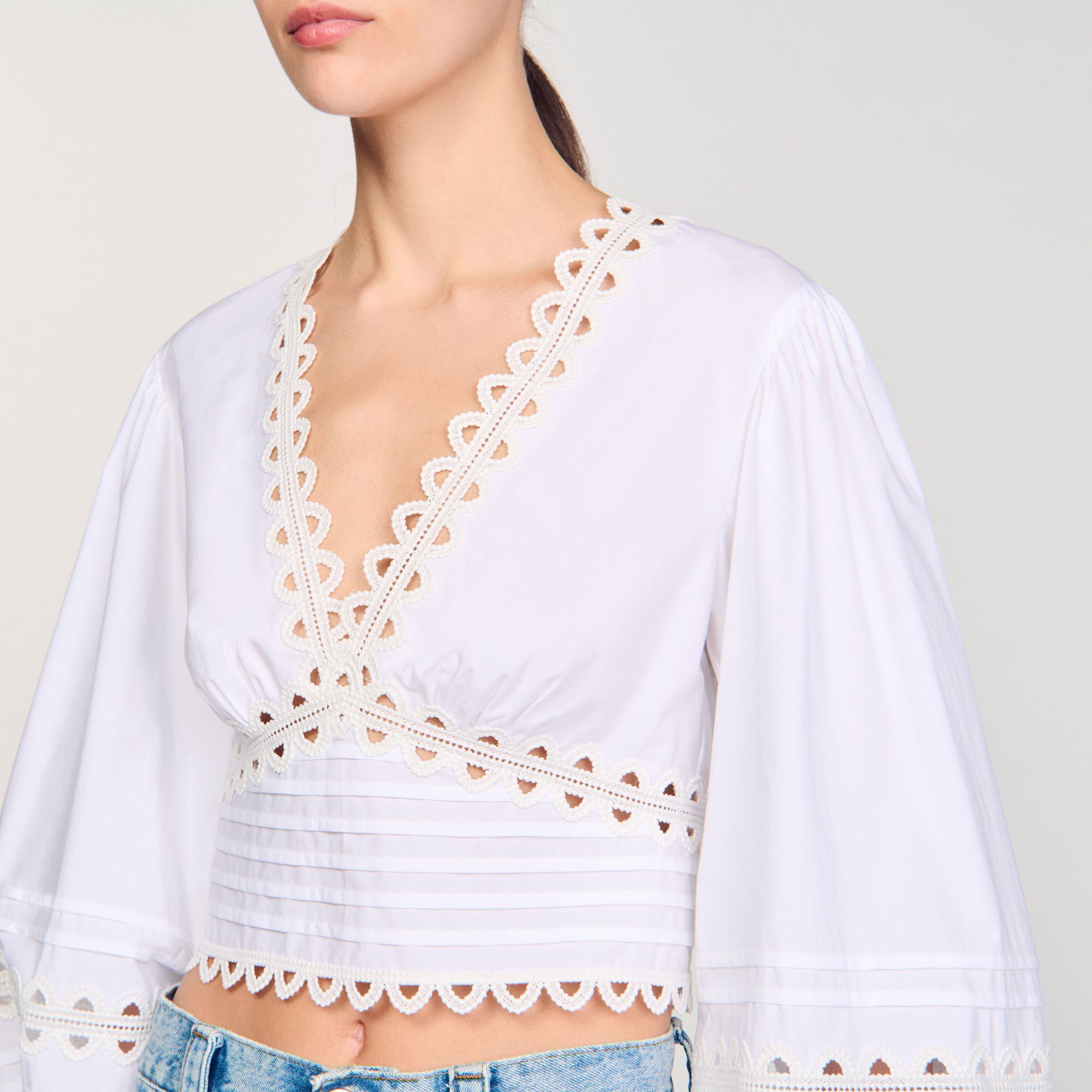 Poplin crop top