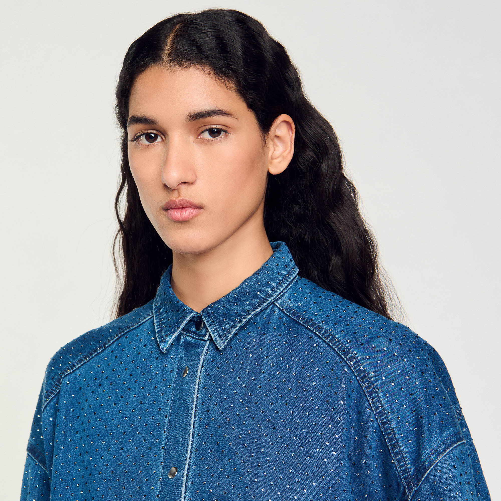 Iconic oversized jumper in cashmere with floral embroidery