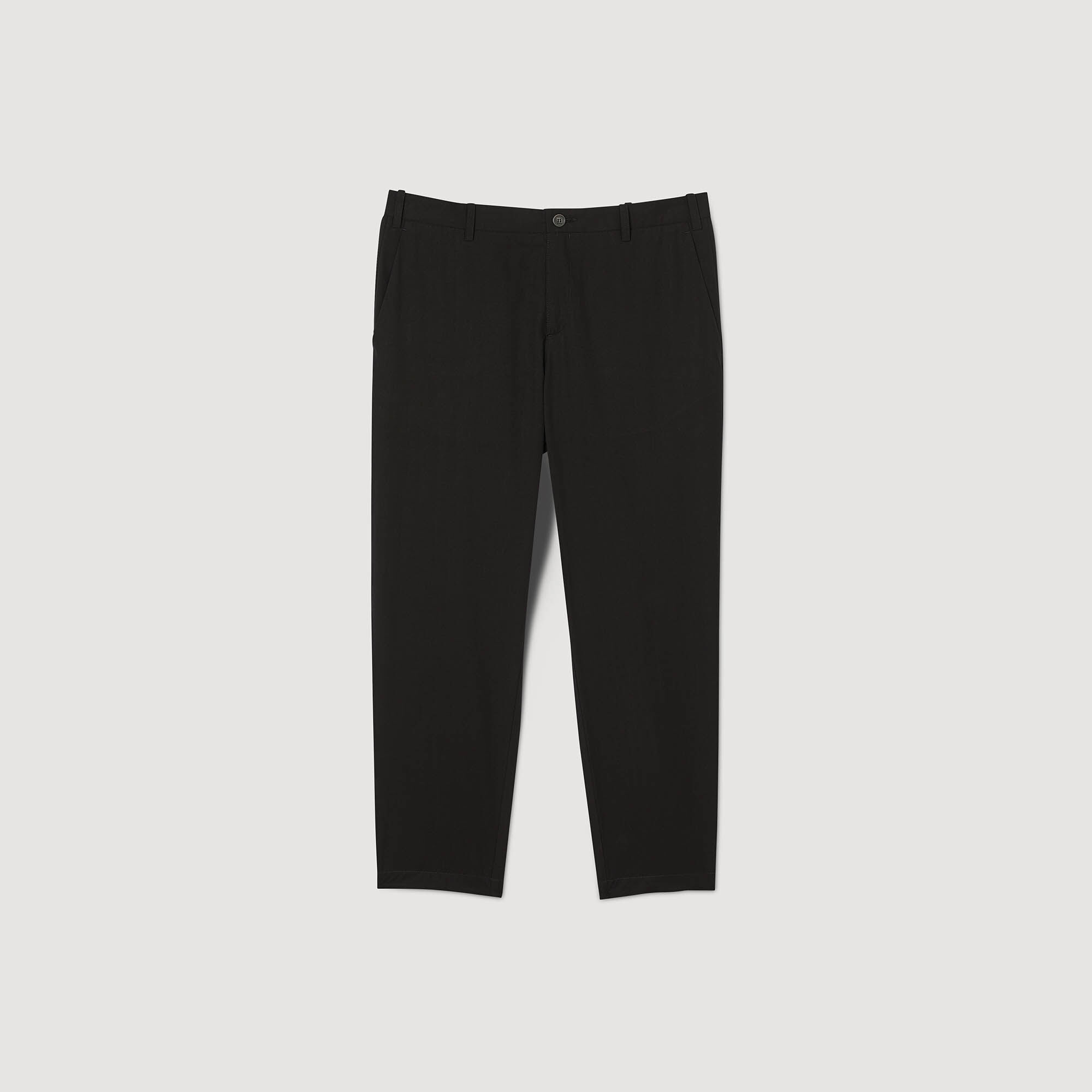 Cotton carrot-cut trousers
