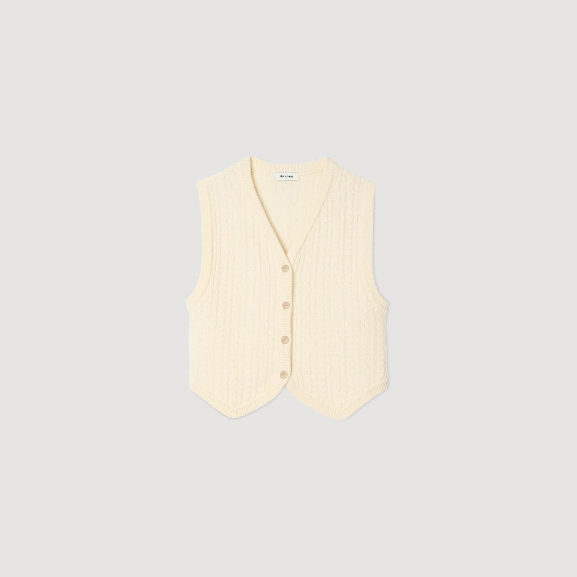 Cable knit vest