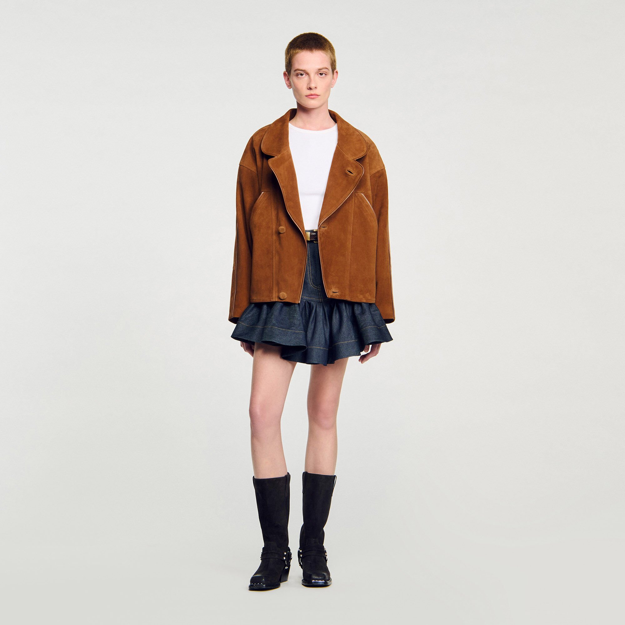 Oversized suede jacket