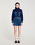 Knit and denim coatigan
