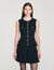 Embellished tweed vest top