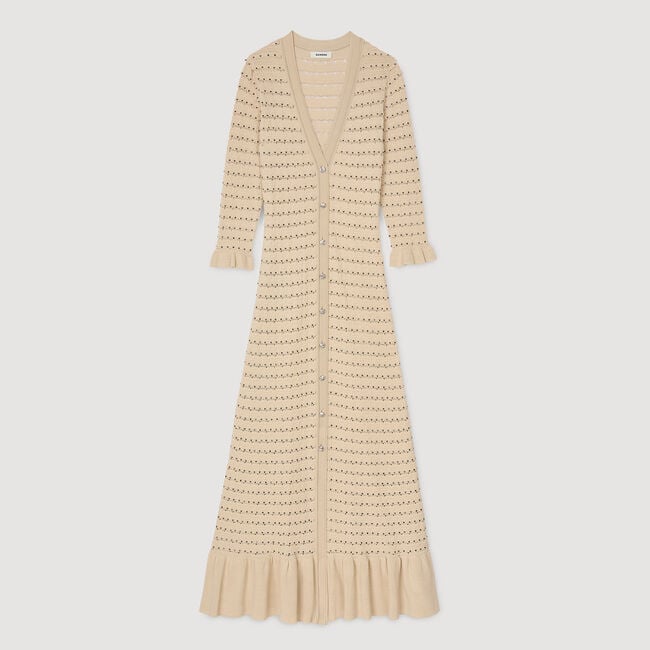 Rhinestone knit maxi dress