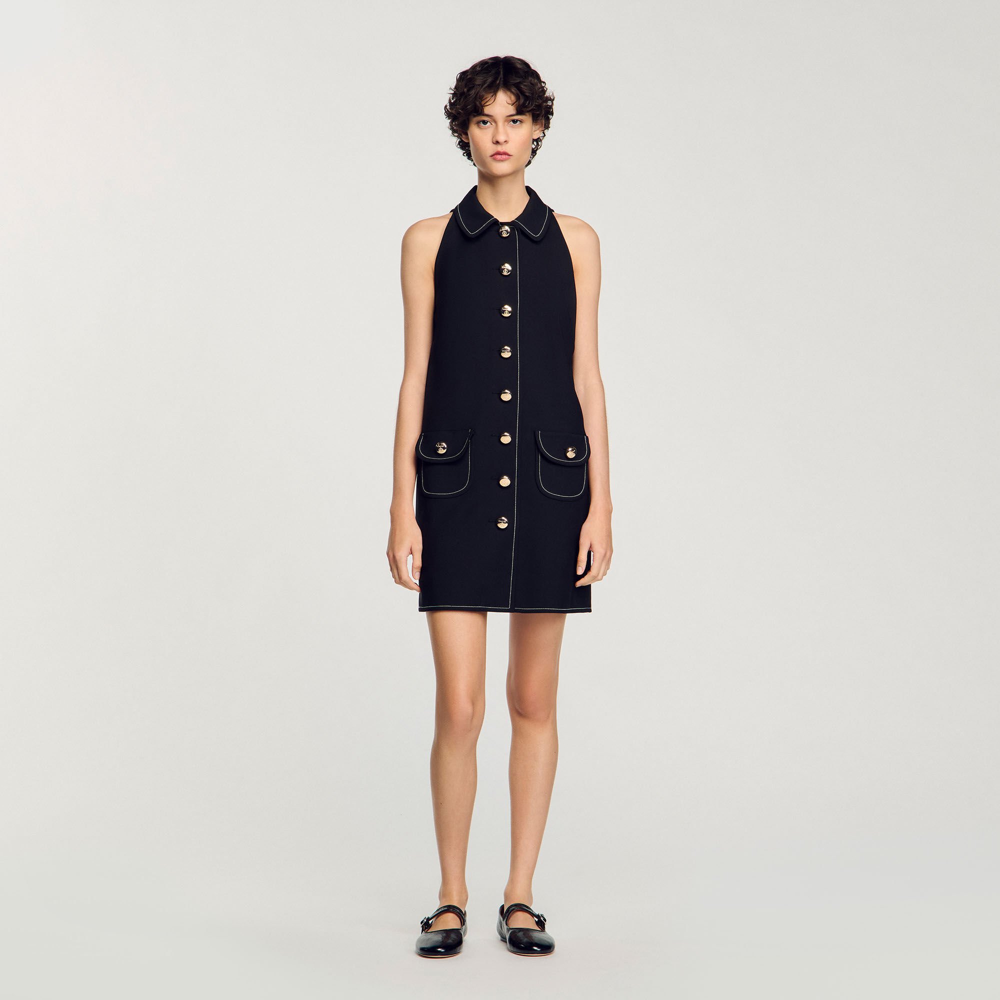 Peter Pan collar mini dress