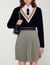Short pleated skirt with rhinestones