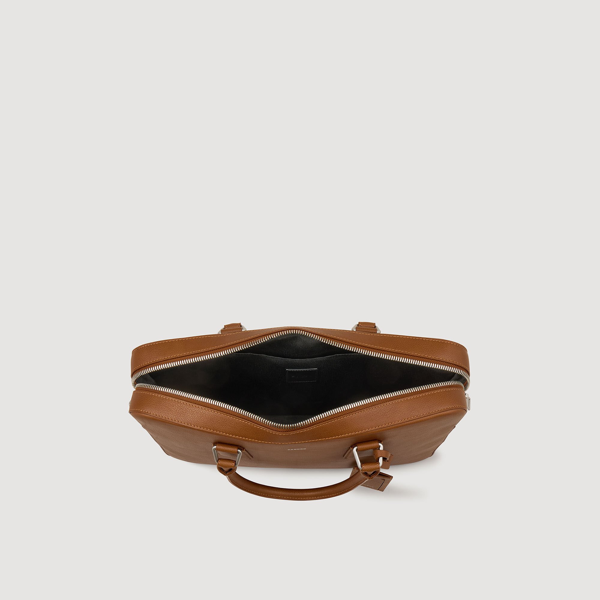 Large grained leather briefcase