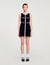 Mini velvet knit dress